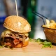 Mushroom bacon burger