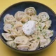 Dumplings 'Stroganov' with beef and pork