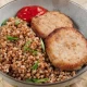 Homemade cutlet with buckwheat
