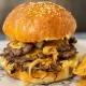Oklahoma onion smash burger triple