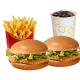 Dva Chickenburgera pikant obrok