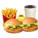 Dva Chickenburgera Honey Mustard obrok