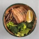 Marinated salmon poke