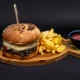 Spicy triple burger