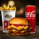 Original double + pomfrit + Coca cola 0.33l