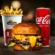 BIG double+ pomfrit + Coca cola 0.33l