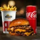 SLOPPY JOE double + pomfrit + Coca cola 0.33l