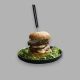Barbeque proteiner burger single